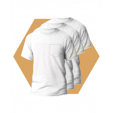 Férfi Pure White Wantee Póló Fehér 3-as Csomag...