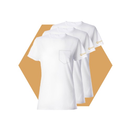 Női Pure White Wantee póló féher 3-as csomagolás