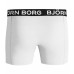 Férfi boxer Björn Borg 2-pack Solid Cotton Stretch fehér és fekete