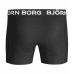 Férfi boxer Björn Borg 2-pack Solid Cotton Stretch fehér és fekete