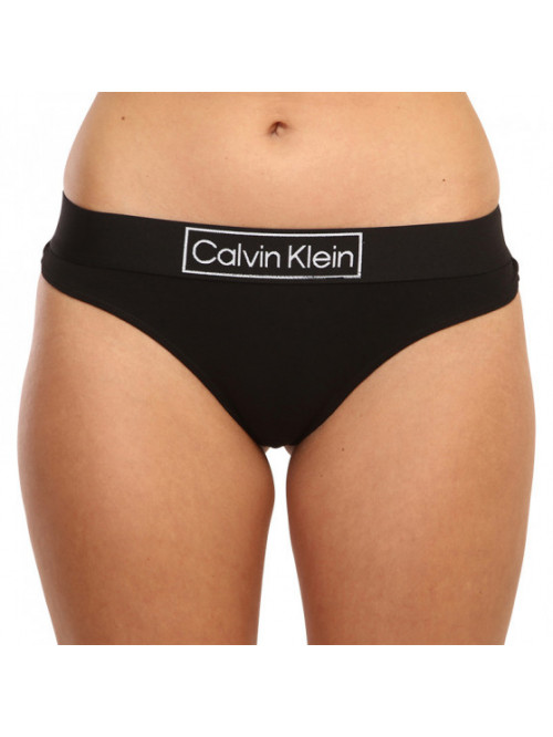Női Tanga Calvin Klein Reimagined Heritage Thong Fekete