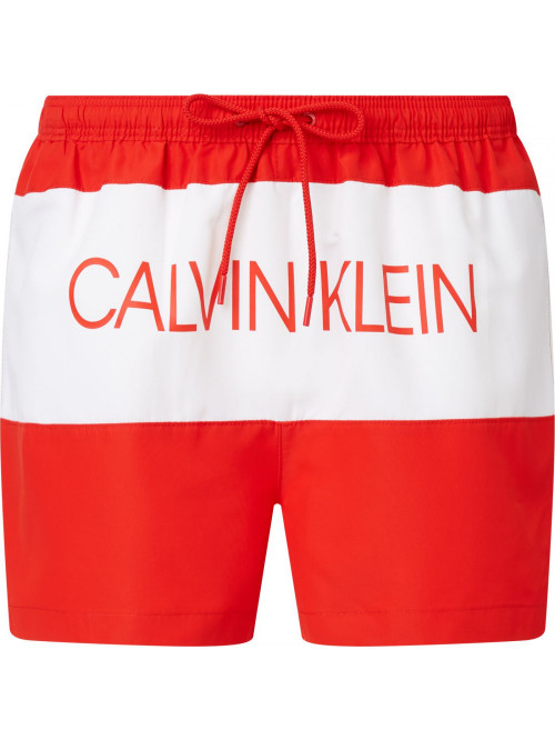 Férfi fürdőnadrág Calvin Klein Drawstring Regular Fit piros