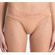Női tanga Calvin Klein Tonal Logo Thong bézs