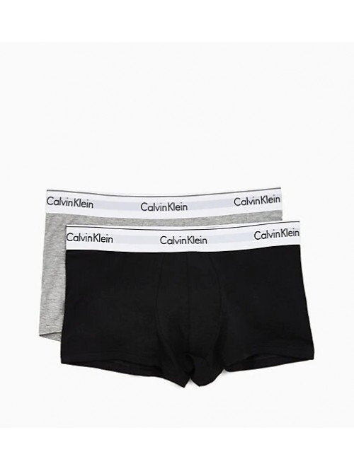 Férfi boxeralsók Calvin Klein Modern Cotton Stretch szürke+fekete 2-pack 