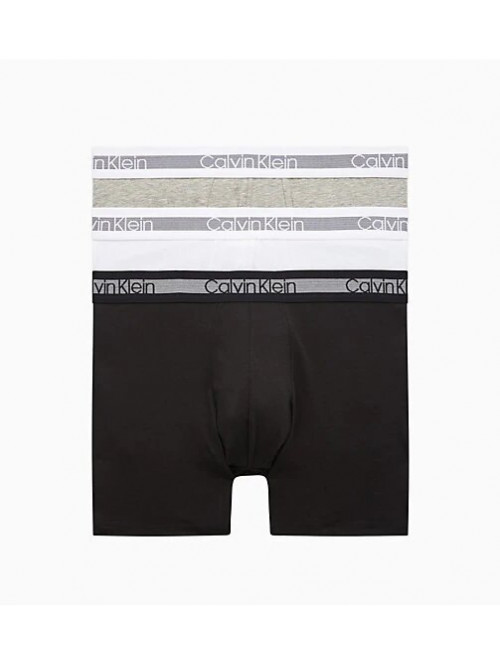 Férfi boxeralsók Calvin Klein Cooling Trunk fehér, szürke, fekete 3-pack 