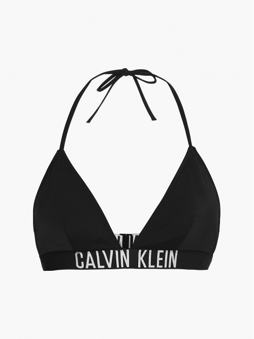 Női fürdőruha Triangle Bikini Top Calvin Klein Intense Power fekete