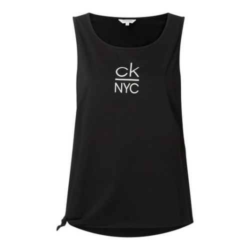 Női ujjatlan póló Calvin Klein Side Knotted Tank fekete Női ujjatlan póló Calvin Klein Side Knotted Tank fekete