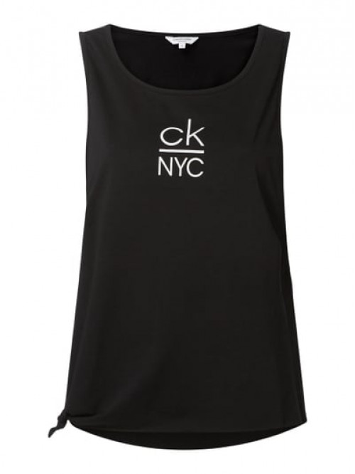 Női ujjatlan póló Calvin Klein Side Knotted Tank fekete