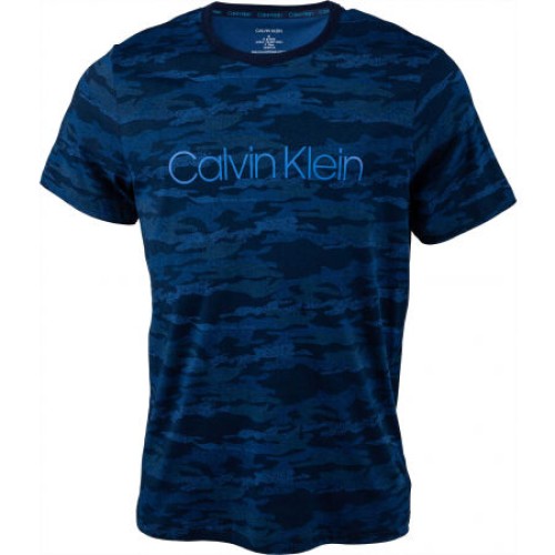 Férfi póló Calvin Klein SS Crew Neck sötétkék / terepmintás Férfi póló Calvin Klein SS Crew Neck sötétkék / terepmintás