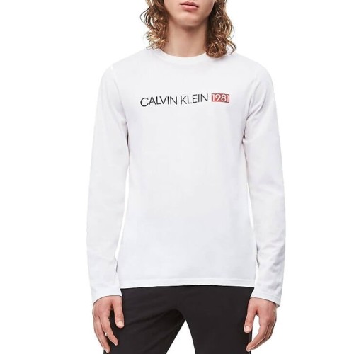 Férfi póló Calvin Klein Crew Neck 1981 fehér Férfi póló Calvin Klein Crew Neck 1981 fehér