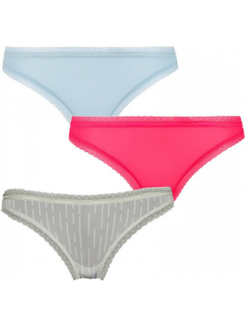 Calvin Klein női Bottoms Up Refresh bikini alsó világoskék, világoszöld, rózsaszín 3 darabos csomag