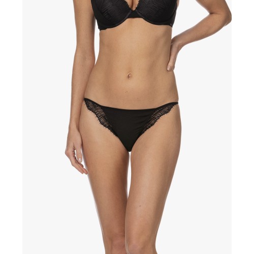 Női Bugyi Calvin Klein Black Linear Lace-Bikini Fekete