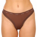 Calvin Klein Bottoms Up Refresh női tanga barna, narancssárga, bordó csillagokkal – 3 darabos csomag