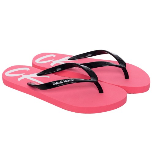 Női strandpapucs Calvin Klein Wave rózsaszín-fekete Női strandpapucs Calvin Klein Wave rózsaszín-fekete