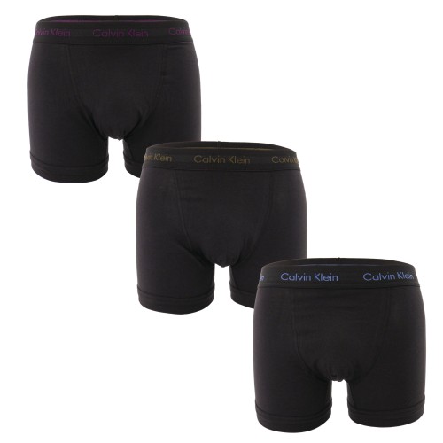 Férfi Calvin Klein Cotton Stretch Boxeralsó Fekete - Kék, Zöld, Lila 3-pack