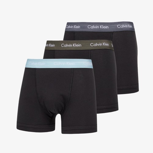 Férfi boxeralsók Calvin Klein Cotton Stretch Stripes fehér, fekete, csíkos 3-pack Férfi boxeralsók Calvin Klein Cotton Stretch Stripes fehér, fekete, csíkos 3-pack