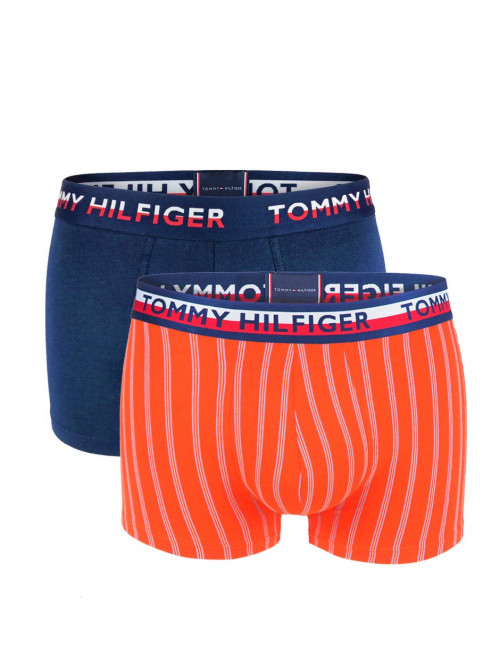 Férfi boxeralsók Tommy Hilfiger Color Fiesta narancssárga, kék 2-pack