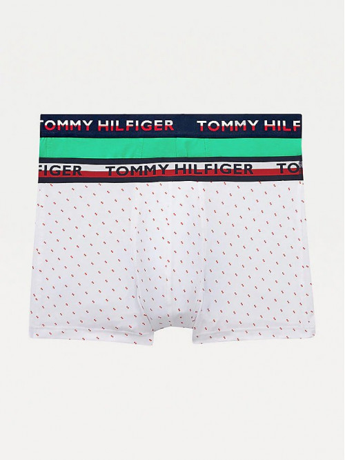 Férfi boxeralsók Tommy Hilfiger Color Printed fehér, zöld  2-pack