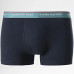 Férfi Boxer Tommy Hilfiger Premium Essentials WB Trunk Sötétkék Fekete, Mentazöld és Piros Derékszalaggal 3 Darabos Csomag