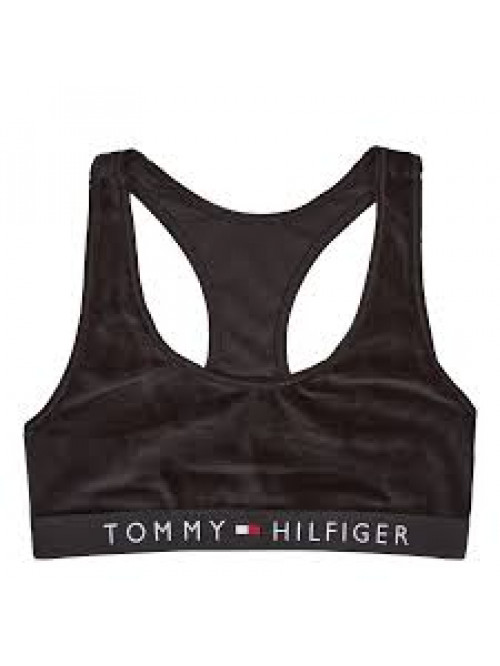 Női Tommy Hilfiger Unlined Bralette Velúr Fekete