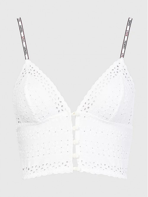 Tommy Hilfiger Eyelet-Triangle Melltartó Elefántcsontszínű