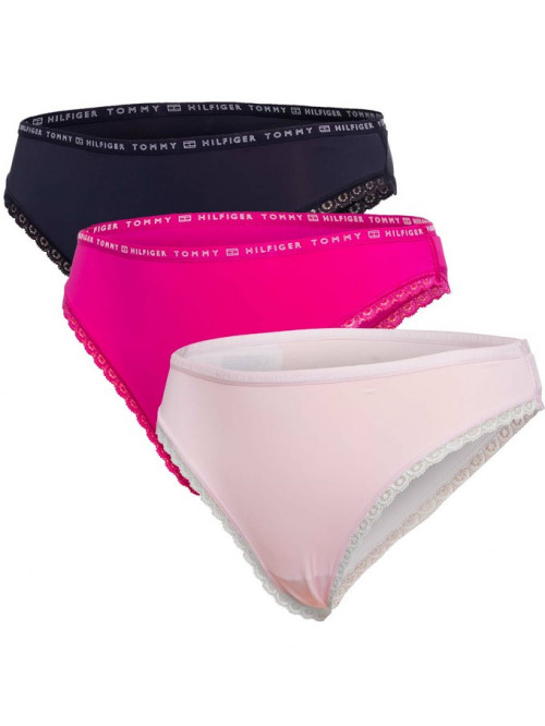 Tommy Hilfiger Recycled Micro Lace női bikini alsó Világos rózsaszín, Sötét rózsaszín, Fekete 3-as c...