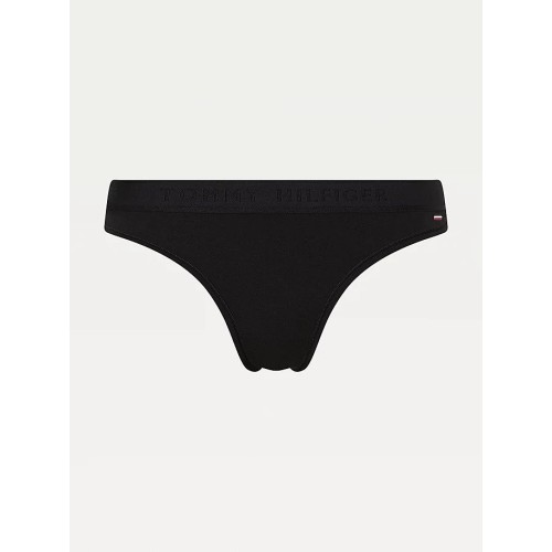 Tommy Hilfiger SEACELL-Tonal Logo Waistband Női Tanga Fekete