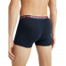 Férfi boxer Tommy Hilfiger Trunk Printed WB fekete kockás derékpánttal 3-pack