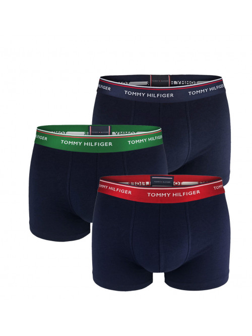 Férfi boxeralsó Tommy Hilfiger Premium Essentials sötétkék színes sávval 3-pack