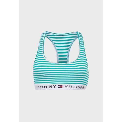 Női melltartó Tommy Hilfiger Logo Band Racerback Striped csíkos Női melltartó Tommy Hilfiger Logo Band Racerback Striped csíkos