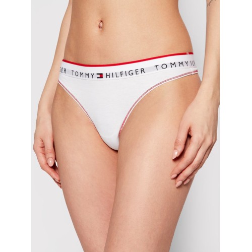 Női tanga alsónemű Tommy Hilfiger Thong fehér Női tanga alsónemű Tommy Hilfiger Thong fehér