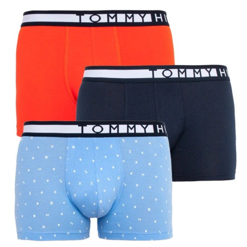 Férfi boxeralsók Tommy Hilfiger Organic Cotton világoskék, kék, narancssárga 3-pack Férfi boxeralsók Tommy Hilfiger Organic Cotton világoskék, kék, narancssárga 3-pack