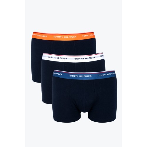 Férfi Boxeralsó Tommy Hilfiger Premium Essentials Sötétkék Színes Derékpánttal 3-Pack Férfi Boxeralsó Tommy Hilfiger Premium Essentials Sötétkék Színes Derékpánttal 3-Pack