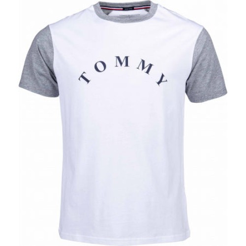 Férfi póló Tommy Hilfiger CN SS Tee Logo fehér Férfi póló Tommy Hilfiger CN SS Tee Logo fehér