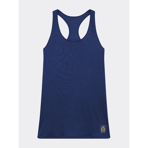 Női ujjatlan póló Tommy Hilfiger Cool Logo Racerback Vest navy kék Női ujjatlan póló Tommy Hilfiger Cool Logo Racerback Vest navy kék