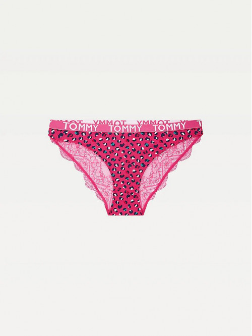Női alsónemű Tommy Hilfiger Nylon Lace Print Briefs rózsaszín