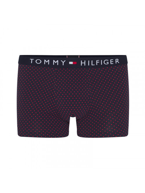 Férfi boxeralsó Tommy Hilfiger All-Over Print Cotton Trunks fekete mintás