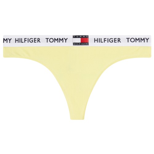 Női tanga alsónemű Tommy Hilfiger Organic Cotton Logo sárga Női tanga alsónemű Tommy Hilfiger Organic Cotton Logo sárga