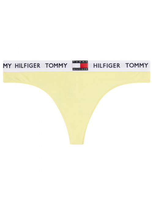Női tanga alsónemű Tommy Hilfiger Organic Cotton Logo sárga