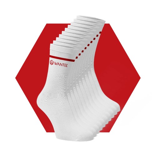 Basic White and Red Wantee zokni 10-es csomagolás Basic White and Red Wantee zokni 10-es csomagolás